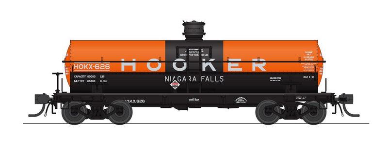 BLI 7675 HO Scale 6000 GallonTank Car "Delivered" Hooker HOKX 2 Pack