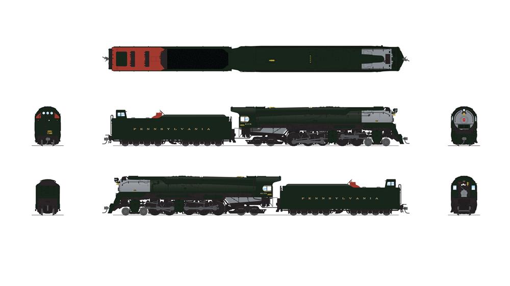BLI 7801 HO Scale Pennsylvania Q2 Duplex 4-4-6-4 Steam Loco PRR 6175 Paragon4 Hybrid