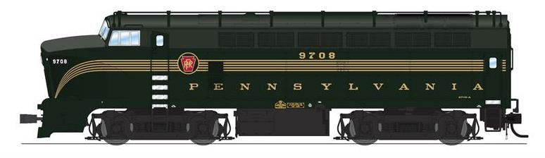 BLI 8270 HO Scale Baldwin RF-16 A Unit Sharknose Diesel "5 Stripe" PRR 9708 - Stealth