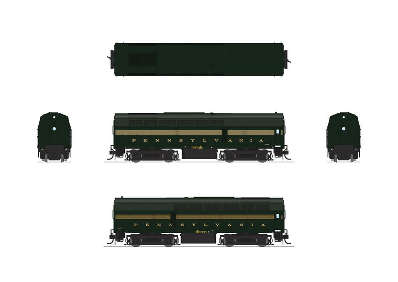 BLI 8271 HO Scale Baldwin RF-16 B Unit Sharknose Diesel "5 Stripe" PRR 9708B - Stealth