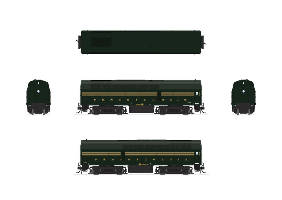 BLI 8271 HO Scale Baldwin RF-16 B Unit Sharknose Diesel "5 Stripe" PRR 9708B - Stealth