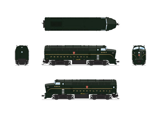 BLI 8272 HO Scale Baldwin RF-16 A Unit Sharknose Diesel "Single Stripe" PRR 2003A - Stealth