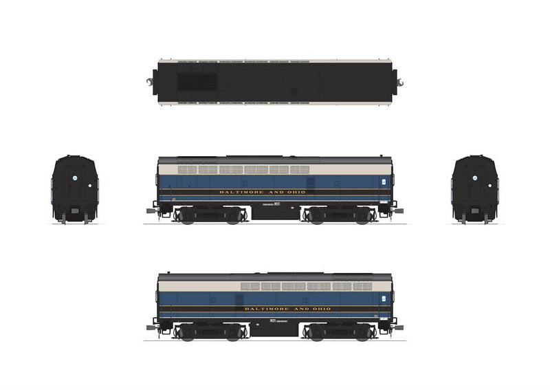 BLI 8275 HO Scale Baldwin RF-16 B Unit Sharknose Diesel Baltimore & Ohio B&O 857X - Stealth