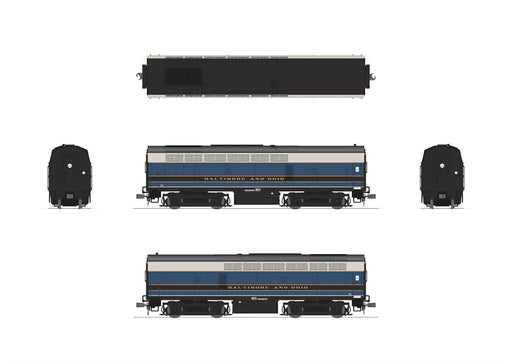 BLI 8275 HO Scale Baldwin RF-16 B Unit Sharknose Diesel Baltimore & Ohio B&O 857X - Stealth