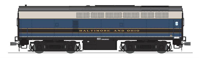 BLI 8275 HO Scale Baldwin RF-16 B Unit Sharknose Diesel Baltimore & Ohio B&O 857X - Stealth