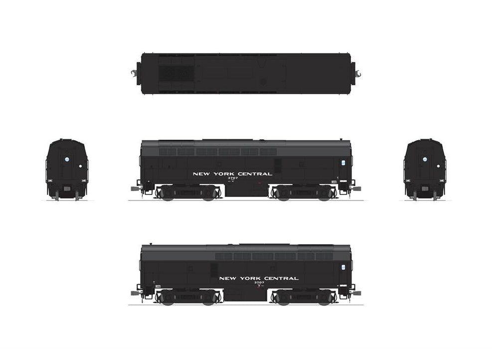 BLI 8277 HO Scale Baldwin RF-16 B Unit Sharknose Diesel New York Central NYC NYC 3707 - Stealth