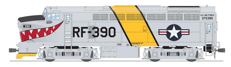 BLI 8290 HO Scale Baldwin RF-16 Sharknose Diesel US Air Force USAF RF-390 - Stealth