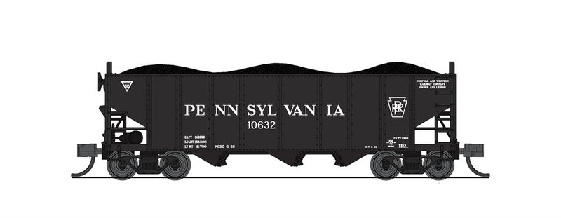 BLI (Broadway Limited Imports) 7146 N Scale H2a 3 Bay Hopper Pennsylvania PRR 2 Pack A