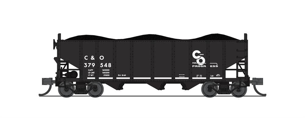 BLI (Broadway Limited Imports) 7153 N Scale 3 Bay Hopper Chesapeake & Ohio C&O 2 Pack B