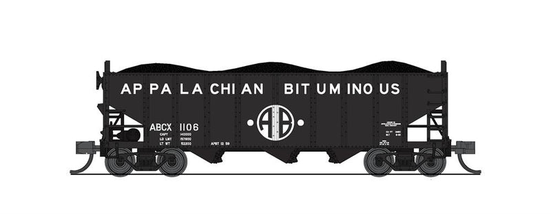 BLI (Broadway Limited Imports) 7158 N Scale 3 Bay Hopper Appalachian Bituminous 2 Pack A