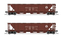 BLI (Broadway Limited Imports) 7250 N Scale H32 Covered Hopper Pennsylvania "Circle Keystone" 2 Pack