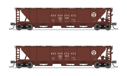 BLI (Broadway Limited Imports) 7250 N Scale H32 Covered Hopper Pennsylvania "Circle Keystone" 2 Pack