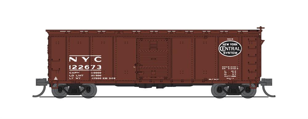BLI (Broadway Limited Imports) 7272 N Scale 40' NYC Boxcar 1950's Variety Set C (NYC, RDG, DLW, NB)