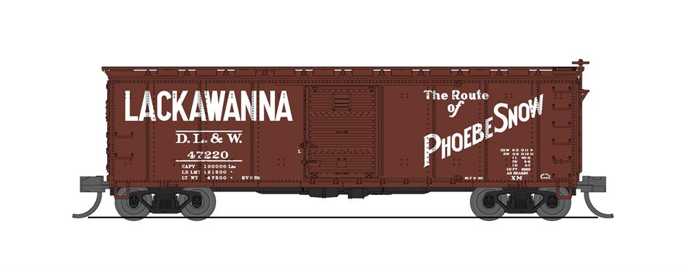 BLI (Broadway Limited Imports) 7273 N Scale 40' NYC Boxcar 1950's Variety Set D (NYC, RDG, DLW, NB)