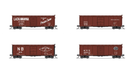 BLI (Broadway Limited Imports) 7273 N Scale 40' NYC Boxcar 1950's Variety Set D (NYC, RDG, DLW, NB)