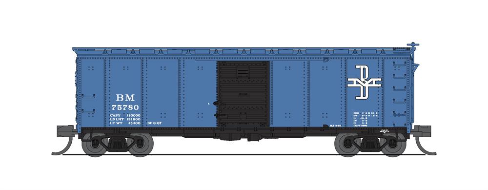 BLI (Broadway Limited Imports) 7274 N Scale 40' USRA Boxcar Boston & Maine B&M 2 Pack