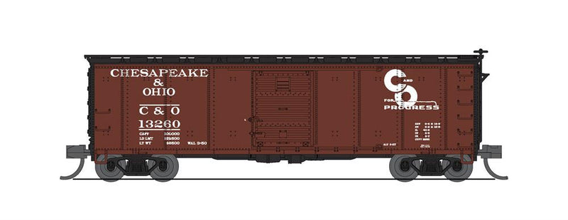 BLI (Broadway Limited Imports) 7275 N Scale 40' USRA Boxcar Chesapeake & Ohio C&O 2 Pack