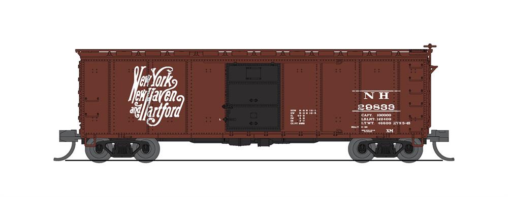 BLI (Broadway Limited Imports) 7279 N Scale 40' USRA Boxcar New Haven NH 2 Pack