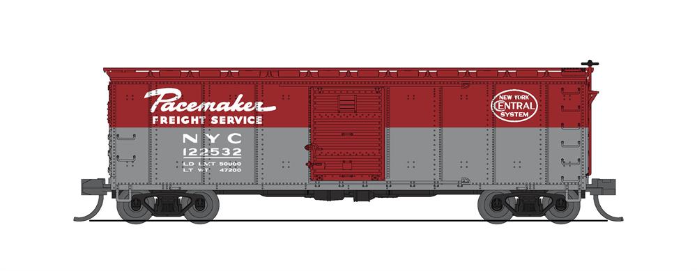 BLI (Broadway Limited Imports) 7282 N Scale 40' USRA Boxcar New York Central Pacemaker NYC 2 Pack