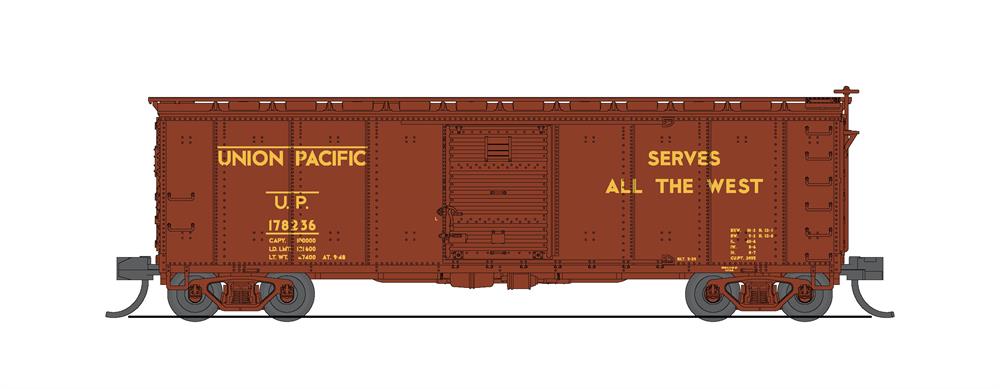 BLI (Broadway Limited Imports) 7284 N Scale 40' USRA Boxcar Union Pacific  UP 2 Pack