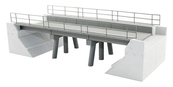 BLMA 591 N Scale Modern Concrete Segmenatal Bridge Expansion Set B