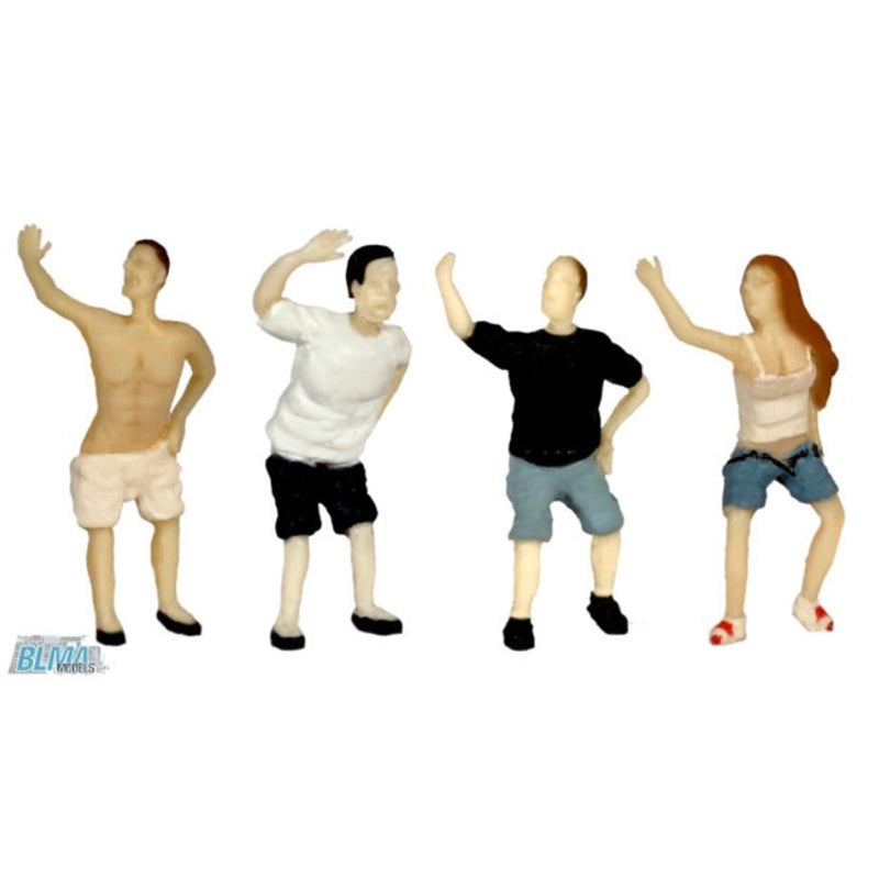 BLMA 900 N Scale People Mooning Figures 4 Pack