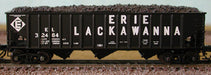 Bluford Shops N Scale 14132 14 Panel Ribside Hopper with Load 2-Pack Erie Lackawanna EL