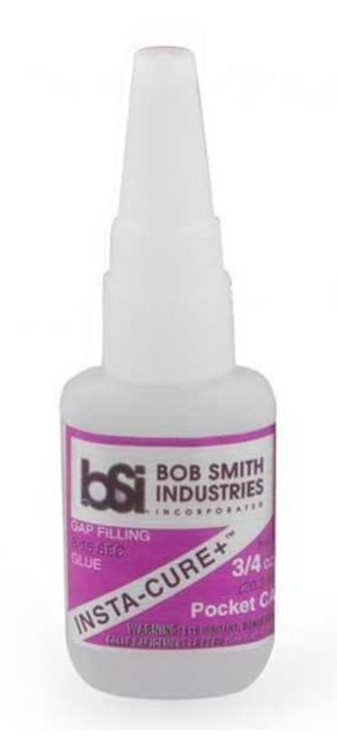 Bob Smith Industries 133 Insta-Cure Pocket CA Gap Filling Glue with Pin Cap .75ozBob Smith Industries 133 Insta-Cure Pocket CA Gap Filling Glue with Pin Cap .75oz