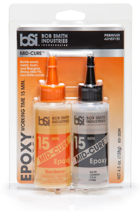 Bob Smith Industries 203 Mid Cure 15 Minute 2 Part Epoxy 4.5oz — White Rose  Hobbies