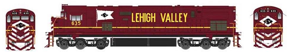 Bowser 24726 HO ALCo C628 Diesel Lehigh Valley Cornell Red LV 635 DCC Sound 