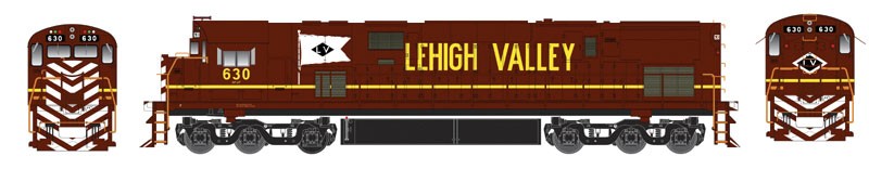 Bowser 24773 HO ALCo C628 Diesel Lehigh Valley Cornell Red LV 630