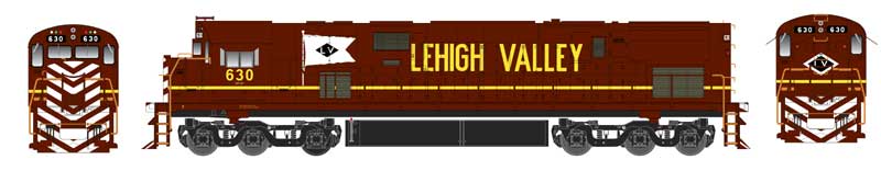 Bowser 24774 HO ALCo C628 Diesel Lehigh Valley Cornell Red LV 630 DCC Sound