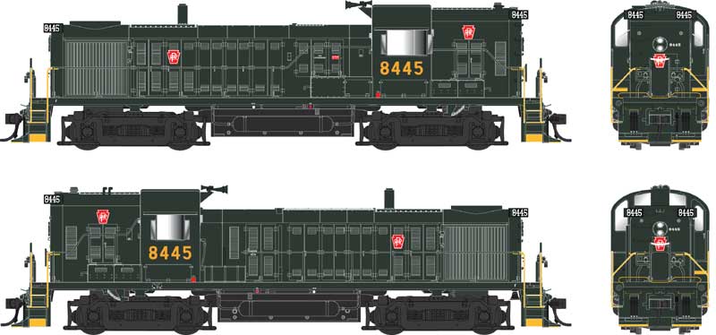 Bowser 25242 HO Scale ALCo RS-3 Hammerhead Diesel Pennsylvania "Keystone" PRR 8445 DCC Sound