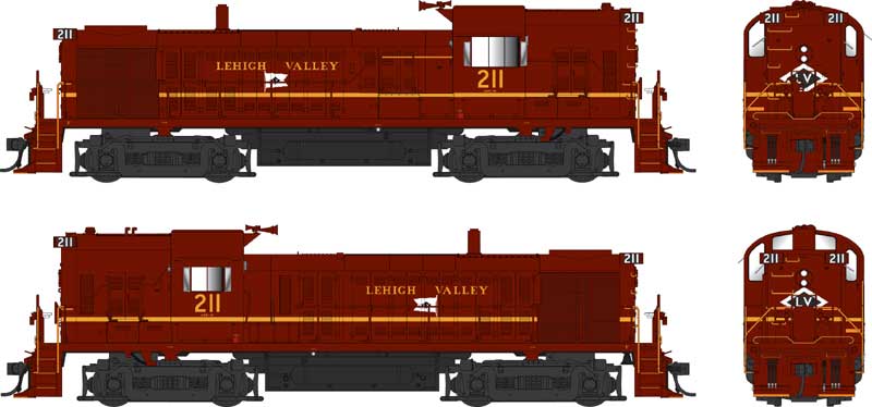 Bowser 25245 HO Scale ALCo RS-3 Hammerhead Diesel Lehigh Valley "Tuscan" LV 211