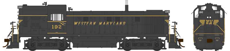 Bowser 25458 HO Scale ALCo RS-3 Hammerhead Diesel Western Maryland WM 193 DC
