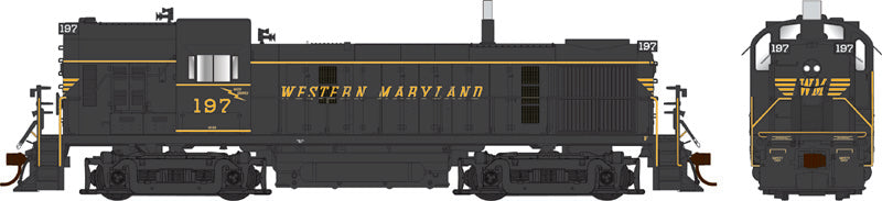 Bowser 25460 HO Scale ALCo RS-3 Hammerhead Diesel Western Maryland WM 197 DC