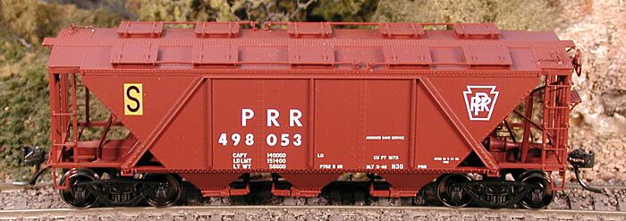 Bowser 40968 HO Scale H30 Covered Hopper "S - Plain Keystone" Pennsylvania PRR 498041 - NOS