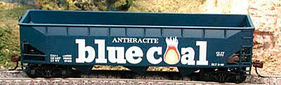 Bowser 41157 HO Scale 70 Ton 3 Bay Open Hopper Lackawana "Blue Coal" DL&W 72088 - NOS