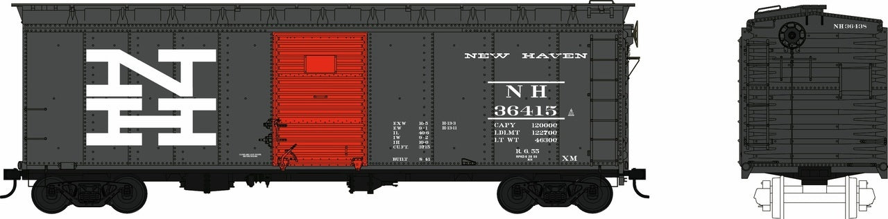 Bowser 41778 HO Scale 40' Boxcar New Haven NH 36415