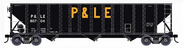Bowser 42184 HO 100 Ton 3-Bay Hopper Pittsburgh & Lake Erie P&LE 80739