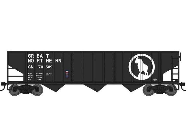 Bowser 42489 HO Scale 70 Ton 3-Bay Hopper Great Northern GN 70522