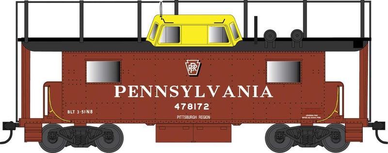 Bowser 42522 HO Scale PRR N8 Caboose Cabin Pennsylvania Pittsburgh Region PRR 478172 - Trainphone 