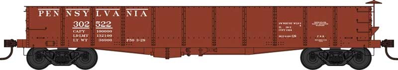 Bowser 42687 HO Scale GS 40' Gondola Pennsylvania "Early" PRR 302577 