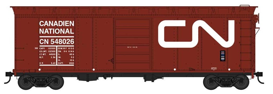 Bowser 42705 HO Scale 40' Boxcar Canadian National CN 548073 