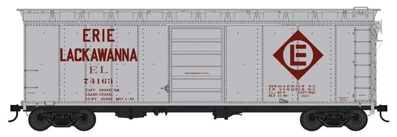 Bowser 42712 HO Scale 40' Boxcar Eire Lackawanna "Early Merger" EL 74163 