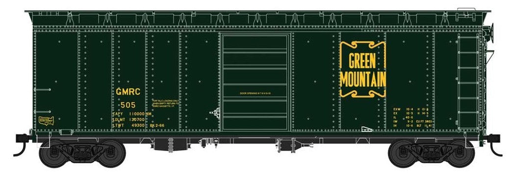Bowser 42719 HO Scale 40' Boxcar Green Mountain GMRC 504 