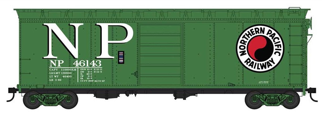 Bowser 42730 HO Scale 40' Boxcar Northern Pacific NP 46143