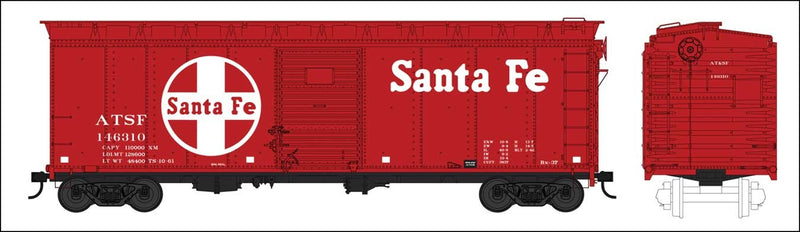 Bowser 42735 HO Scale 40' Boxcar Santa Fe ATSF 146310 