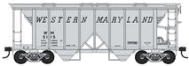 Bowser 42778 HO 70 Ton 2 Bay Covered Hopper Western Maryland WM 5124