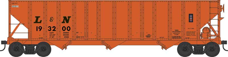 Bowser 43209 HO Scale 100 Ton 3-Bay Hopper Louisville & Nashville L&N 193323